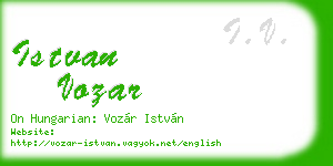 istvan vozar business card